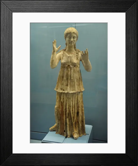 Framed Print : Terracotta figure of young woman. Tomb in Canosa, Apulia. 30 Framed Print : Terracotta figure of young woman. Tomb in Canosa, Apulia. 30
