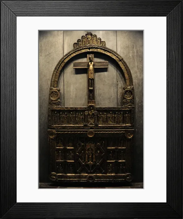 Framed Print : Golden altar from Lisbjerg Chruch, near Arhus. 1135-40. Nati Framed Print : Golden altar from Lisbjerg Chruch, near Arhus. 1135-40. Nati