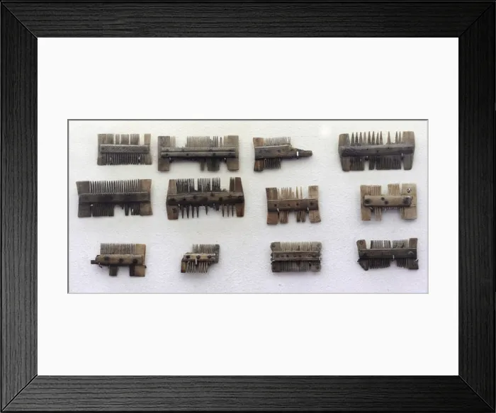 Framed Print : Combs. 12th-13th centuries. Bone and horn Framed Print : Combs. 12th-13th centuries. Bone and horn