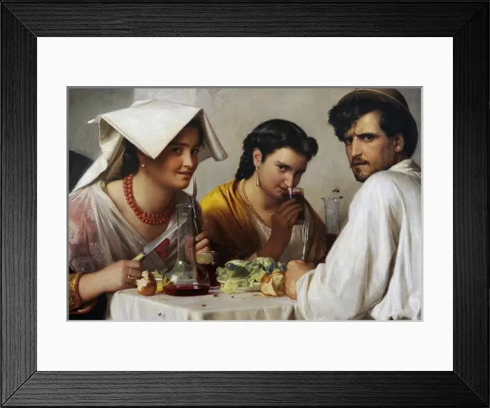 Framed Print : In a Roman Osteria, 1866, by Carl Heinrich Bloch (1834-1890) Framed Print : In a Roman Osteria, 1866, by Carl Heinrich Bloch (1834-1890)