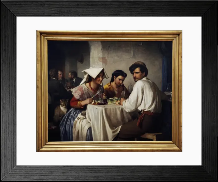 Framed Print : In a Roman Osteria, 1866, by Carl Heinrich Bloch (1834-1890) Framed Print : In a Roman Osteria, 1866, by Carl Heinrich Bloch (1834-1890)