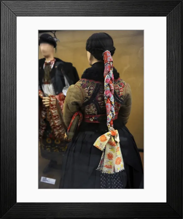 Framed Print : Paloc young girl in festive winter church clothes. 1870. Hun Framed Print : Paloc young girl in festive winter church clothes. 1870. Hun
