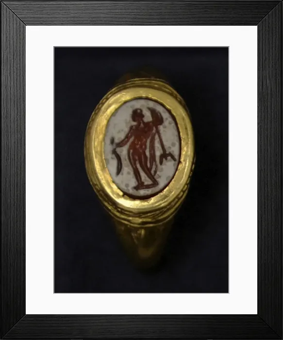 Framed Print : God Neptune depict in a ring. 1-100 Framed Print : God Neptune depict in a ring. 1-100