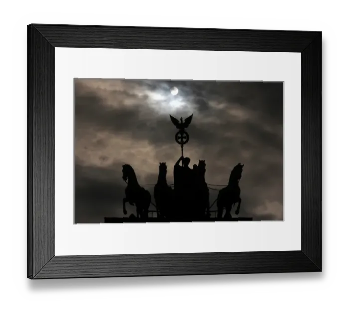 Framed Print : Quadriga by Johann Gottfried Schadow (1764-1850). Backlight Framed Print : Quadriga by Johann Gottfried Schadow (1764-1850). Backlight