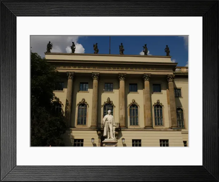 Framed Print : Humboldt University and statue of the German physicist Herma Framed Print : Humboldt University and statue of the German physicist Herma