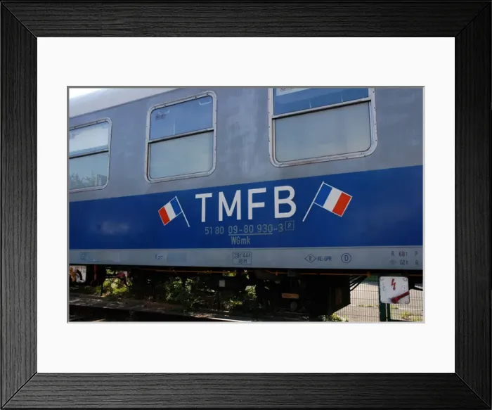 Framed Print : Wagon of a French military train that covered the path Berli Framed Print : Wagon of a French military train that covered the path Berli