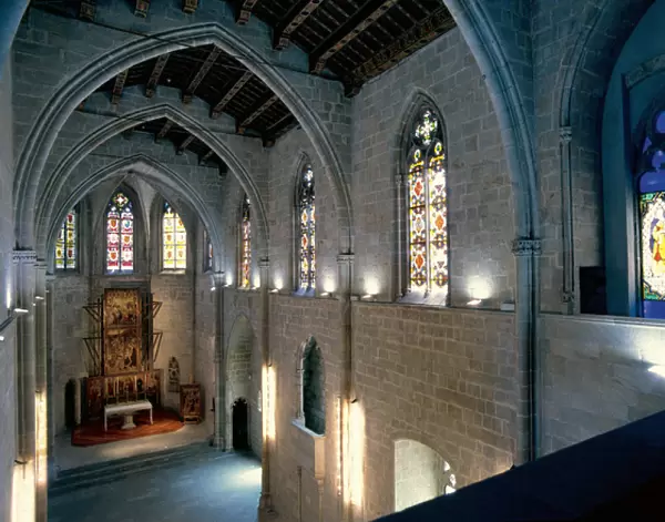 Spain. Barcelona. The Chapel of Santa Agata. Gothic building
