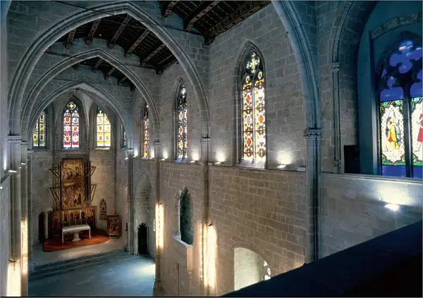Spain. Barcelona. The Chapel of Santa Agata. Gothic building