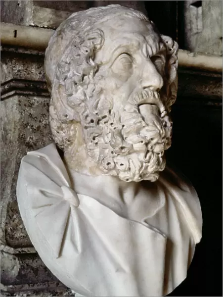 Homer (c. 8th century). Greek epic poet. Bust. Copy of an ori