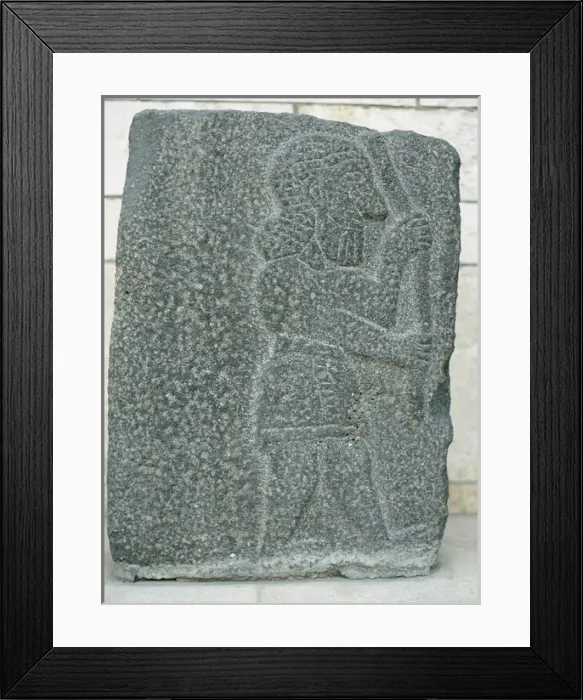 Framed Print : Antiquities Oriental. Aramaean relief. Basalt bas-relief. 10 Framed Print : Antiquities Oriental. Aramaean relief. Basalt bas-relief. 10
