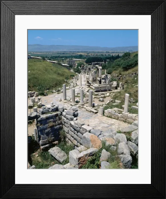 Framed Print : Greek art. Asia Minor. Ephesus. Overview of Street of Curet Framed Print : Greek art. Asia Minor. Ephesus. Overview of Street of Curet