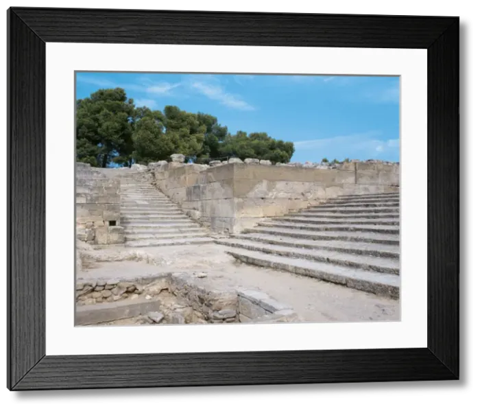 Framed Print : Minoan art. Palace of Phaistos. Bronze Age. View of the step Framed Print : Minoan art. Palace of Phaistos. Bronze Age. View of the step