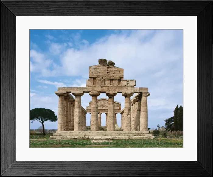 Framed Print : Paestum. Temple of Athena. It was built around 500 BC. Facad Framed Print : Paestum. Temple of Athena. It was built around 500 BC. Facad