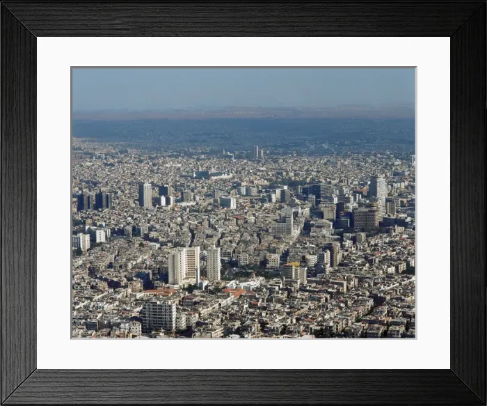 Framed Print : Syrian Arab Republic. Dasmascus. Panoramic Framed Print : Syrian Arab Republic. Dasmascus. Panoramic