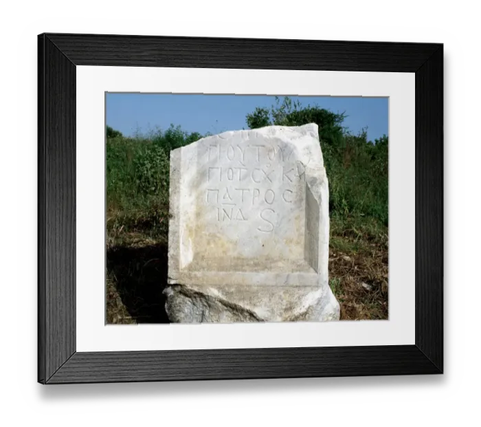 Framed Print : Turkey. Anatolia. Greek inscription. Marble stele Framed Print : Turkey. Anatolia. Greek inscription. Marble stele