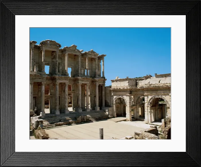 Framed Print : Turkey. Asia Minor. Ephesus. Facade of Celsus Library built Framed Print : Turkey. Asia Minor. Ephesus. Facade of Celsus Library built