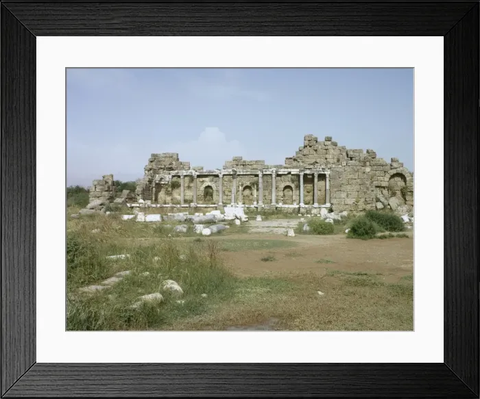 Framed Print : Side. State Agora. Ruins of the Library. Anatolian Peninsula Framed Print : Side. State Agora. Ruins of the Library. Anatolian Peninsula