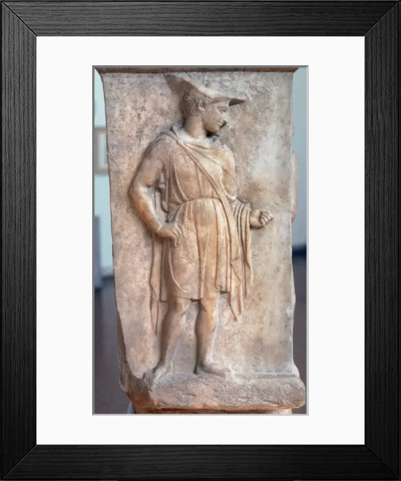 Framed Print : Greek art. Relief of a priest or dignitary. 5th Century BC Framed Print : Greek art. Relief of a priest or dignitary. 5th Century BC