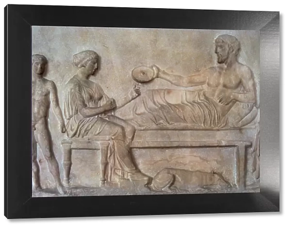 Greek art. Classical period. Grave stele. Relief. Funerary b