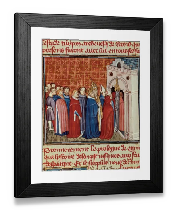 Framed Print : Charlemagne crowned emperor of the West. Entrance to the chu Framed Print : Charlemagne crowned emperor of the West. Entrance to the chu