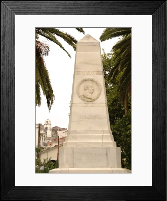 Framed Print : Greece. Peloponnese. Pylos. Memorial of Greek War of Indepe Framed Print : Greece. Peloponnese. Pylos. Memorial of Greek War of Indepe