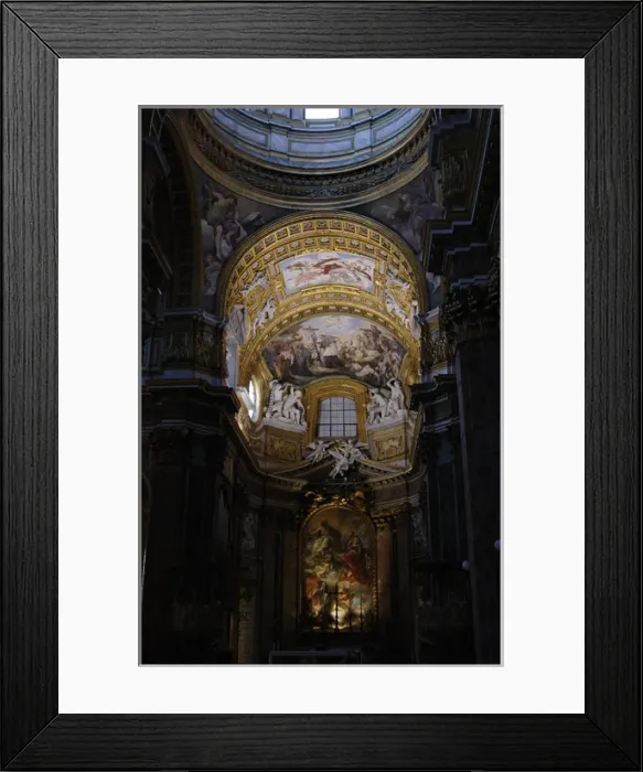 Framed Print : Italy. Rome. Basilica of San Carlo al Corso. Apse and high a Framed Print : Italy. Rome. Basilica of San Carlo al Corso. Apse and high a