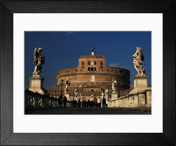 Framed Print : Italy. Rome. Saint Angelo Bridge and Hadrians Mausoleum Framed Print : Italy. Rome. Saint Angelo Bridge and Hadrians Mausoleum