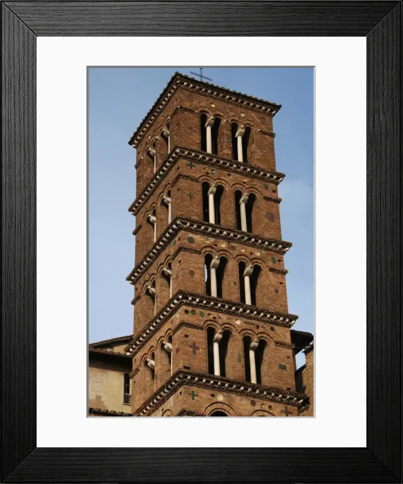 Framed Print : Bell tower of the Basilica of Saints John and Paul. 11th cen Framed Print : Bell tower of the Basilica of Saints John and Paul. 11th cen