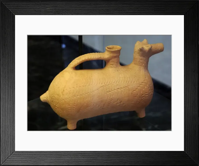 Framed Print : Medieval vase shape as a mammal. Ceramics Framed Print : Medieval vase shape as a mammal. Ceramics