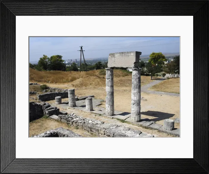 Framed Print : Ruins of ancient Greek city of Panticapaeum. Autonomous Repu Framed Print : Ruins of ancient Greek city of Panticapaeum. Autonomous Repu