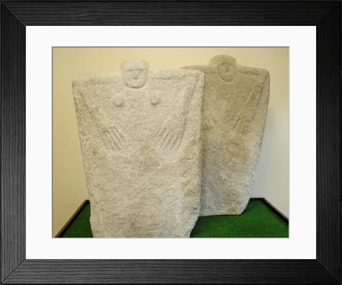 Framed Print : Anthropomorphic stone stelae. Yamna Culture. 36th-23rd centu Framed Print : Anthropomorphic stone stelae. Yamna Culture. 36th-23rd centu