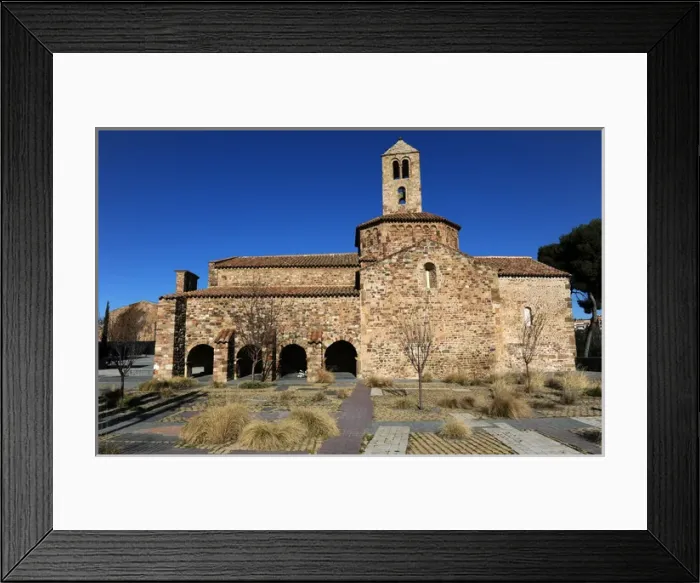 Framed Print : Romanesque Art. Spain. Church of St. Mary. Exterior. Tarrasa
