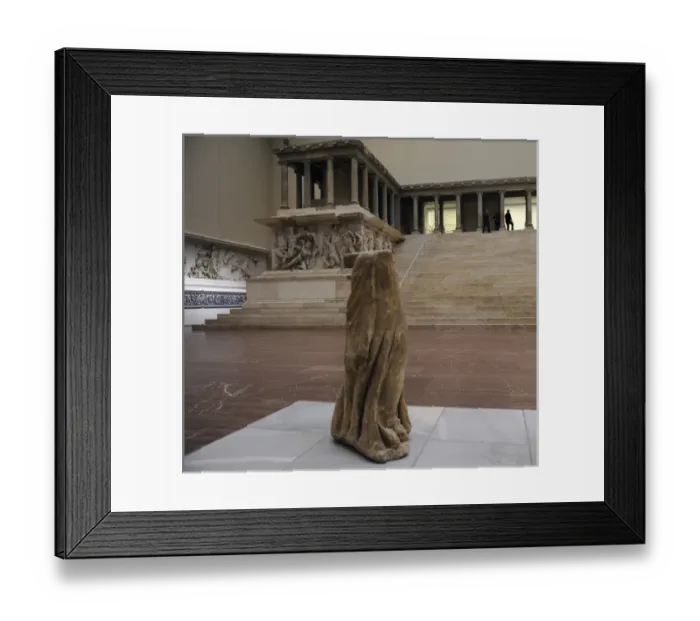 Framed Print : Pergamon Altar. Statue. Detail Framed Print : Pergamon Altar. Statue. Detail