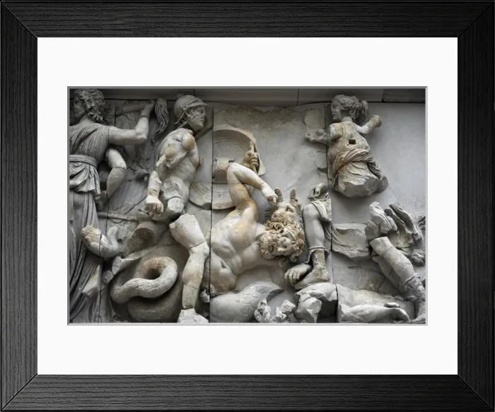 Framed Print : Pergamon Altar. Hecate fighting against the giant Klytios ne Framed Print : Pergamon Altar. Hecate fighting against the giant Klytios ne