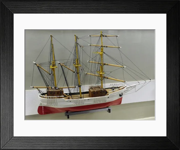 Framed Print : History of navigation. Brigantine. Museum of History and Nav Framed Print : History of navigation. Brigantine. Museum of History and Nav