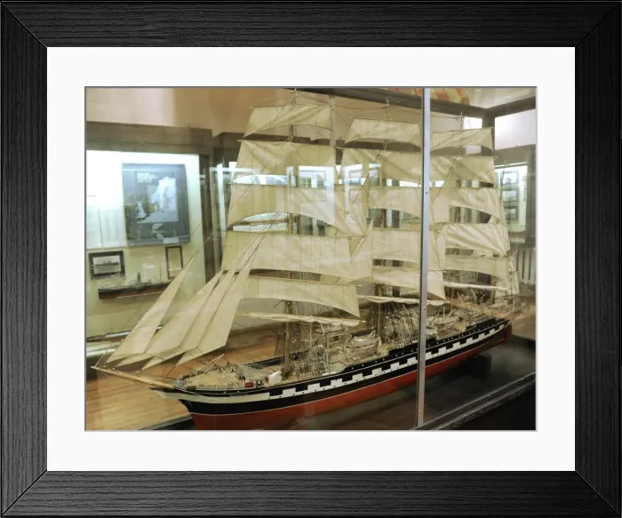 Framed Print : History of navigation. Training ship Krusensterns. Sailing Framed Print : History of navigation. Training ship Krusensterns. Sailing