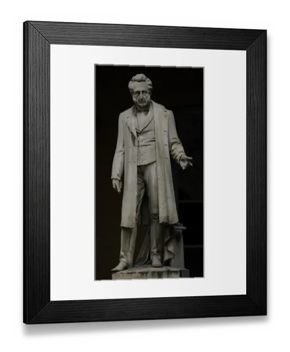 Framed Print : Bartolomeo Panizza (1785-1867). Italian anatomist. Statue. U Framed Print : Bartolomeo Panizza (1785-1867). Italian anatomist. Statue. U
