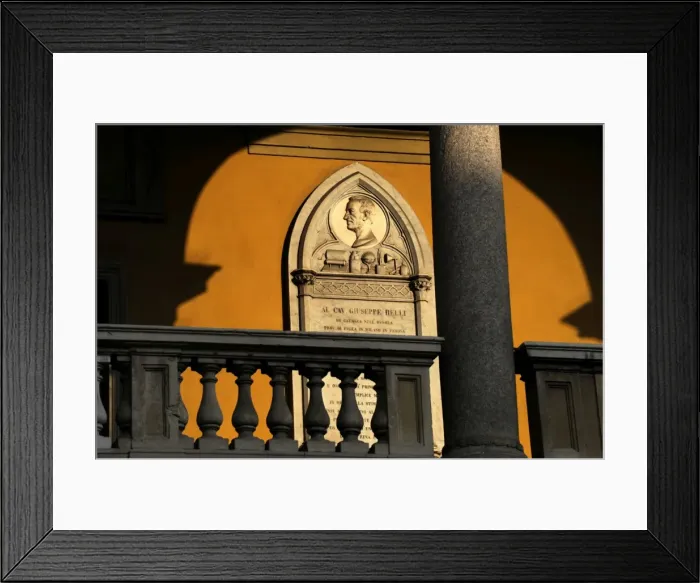 Framed Print : Headstone of Giuseppe Belli (1791-1860). Italian physicist a Framed Print : Headstone of Giuseppe Belli (1791-1860). Italian physicist a
