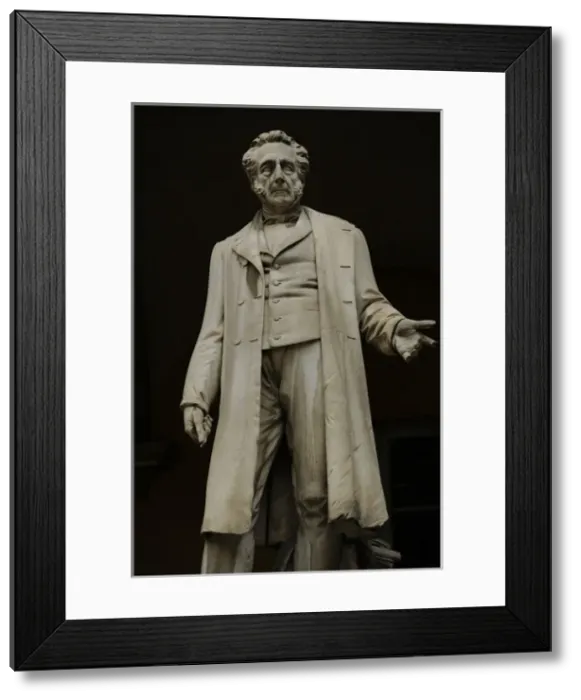 Framed Print : Bartolomeo Panizza (1785-1867). Italian anatomist. Statue. U Framed Print : Bartolomeo Panizza (1785-1867). Italian anatomist. Statue. U