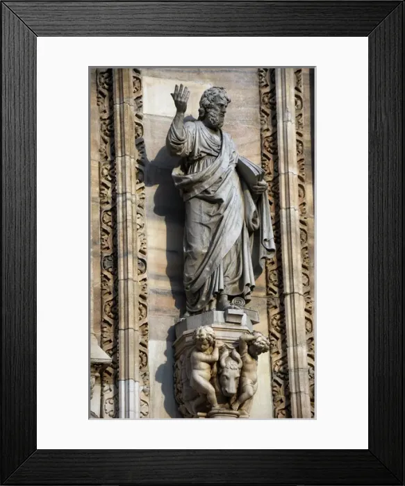 Framed Print : Italy. Milan. Cathedral. Gothic. 14th century. Luke the Evan Framed Print : Italy. Milan. Cathedral. Gothic. 14th century. Luke the Evan