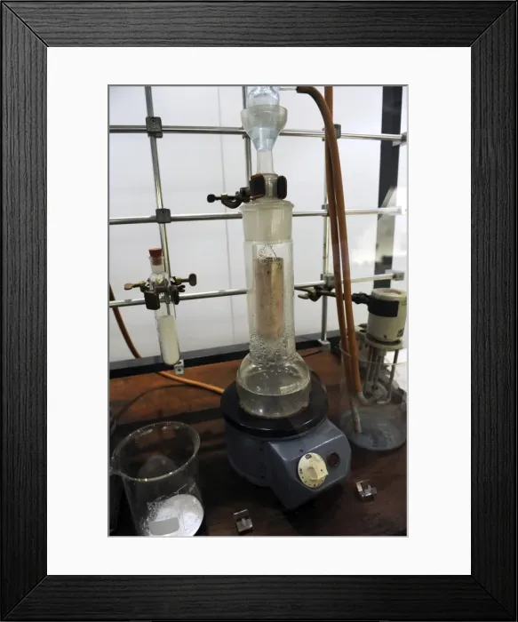 Framed Print : Replica of the lab worktable of the Italian chemist Giulio N Framed Print : Replica of the lab worktable of the Italian chemist Giulio N