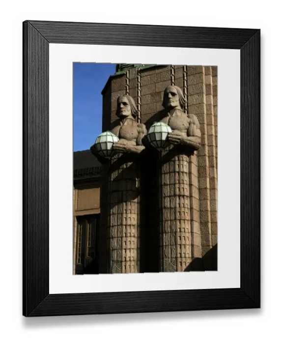 Framed Print : Finland. Helsinki. The torchbearer lamps by Emil Wikstrom (1 Framed Print : Finland. Helsinki. The torchbearer lamps by Emil Wikstrom (1