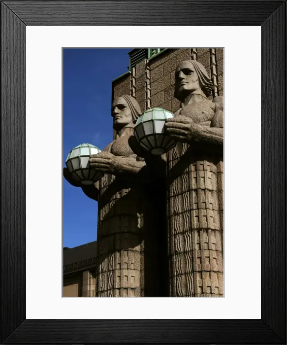 Framed Print : Finland. Helsinki. The torchbearer lamps by Emil Wikstrom (1 Framed Print : Finland. Helsinki. The torchbearer lamps by Emil Wikstrom (1