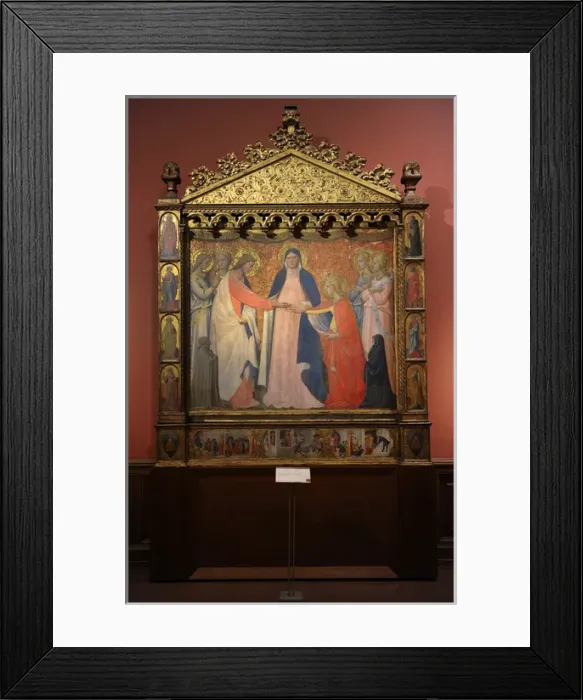 Framed Print : Giovanni da Ponte (1385-1437). The Mystic Marriage of Saint Framed Print : Giovanni da Ponte (1385-1437). The Mystic Marriage of Saint