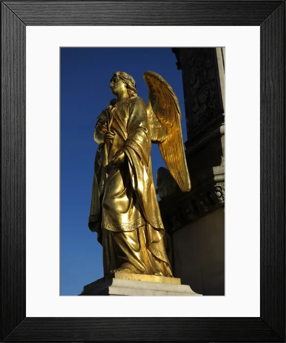 Framed Print : Croatia. Zagreb. Holy Marys column with angels and fountain Framed Print : Croatia. Zagreb. Holy Marys column with angels and fountain