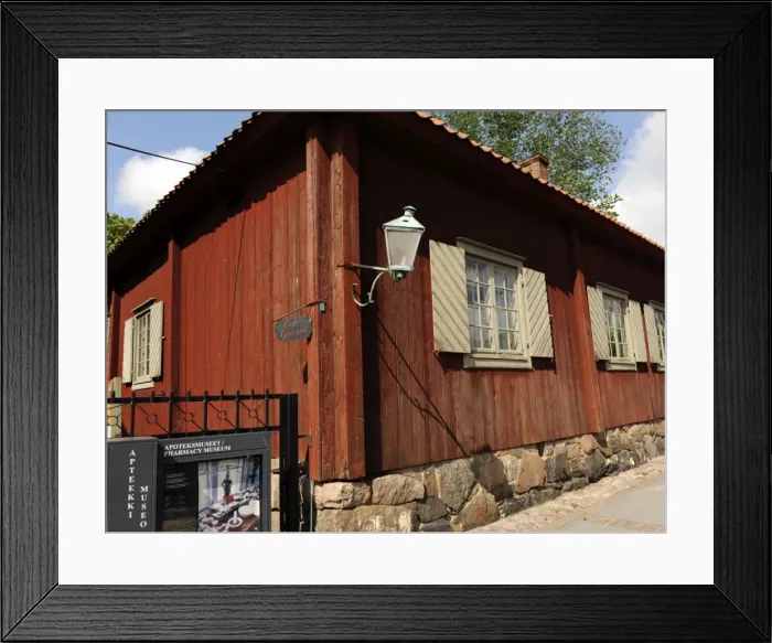 Framed Print : Finland. Turku. Pharmacy Museum and the Qwensel house Framed Print : Finland. Turku. Pharmacy Museum and the Qwensel house