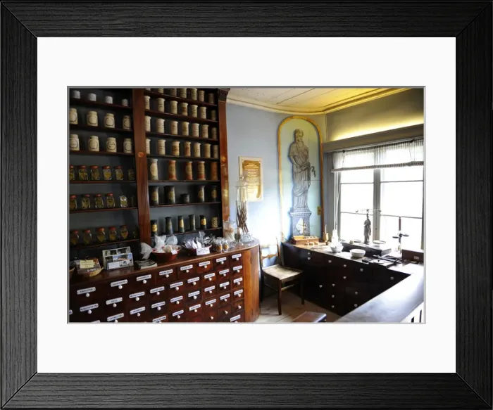 Framed Print : Finland. Turku. Pharmacy Museum and the Qwensel house. Colle
