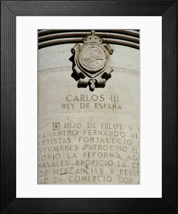Framed Print : Spain. Madrid. Detail of the base of a monument dedicated to Framed Print : Spain. Madrid. Detail of the base of a monument dedicated to