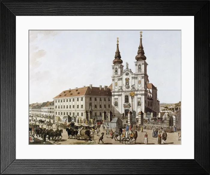 Framed Print : History of Austria. Vienna. Upper Market near the Mariensaul Framed Print : History of Austria. Vienna. Upper Market near the Mariensaul