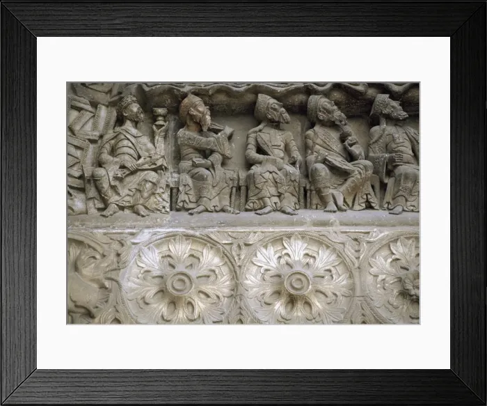 Framed Print : Romanesque Art. France. 12th century. Moissac Abbey. Tympanu Framed Print : Romanesque Art. France. 12th century. Moissac Abbey. Tympanu